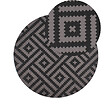 BELIANI - Tapis d'extérieur AJMER Noir ø 120 cm - vignette