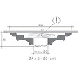 ORAC DECOR - Petite Rosace R11 - L19 X H3,6 X L19 - Orac Decor - vignette