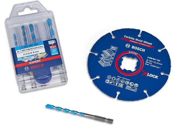 BOSCH - Disque à tronçonner Expert et coffret de 5 forets Expert Hex-9 -  - 061599765R - large