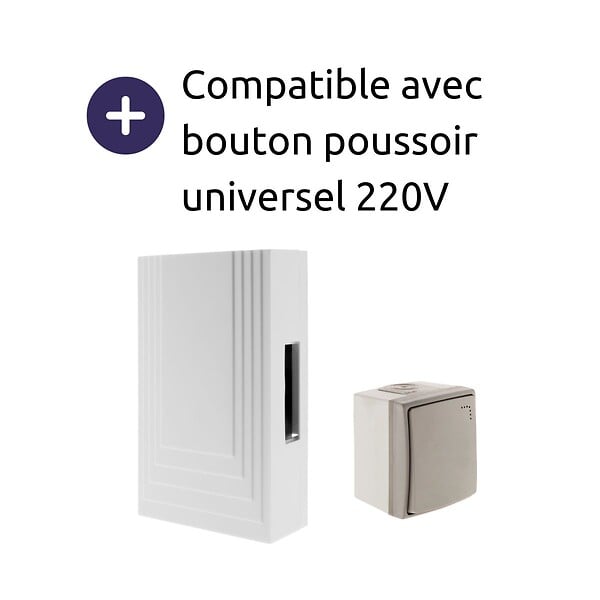 OTIO - Lot de 2 carillons filaires avec transformateur 8V intégré - Otio - large
