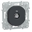 SCHNEIDER ELECTRIC - Prise TV simple encastrée anthracite Ovalis - Schneider - vignette