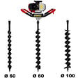 SURICUT - Tarière thermique SEMI-PROFESSIONNELLE 62 cm3 + lot de 3 mèches (60, 80 et 100 mm) - vignette