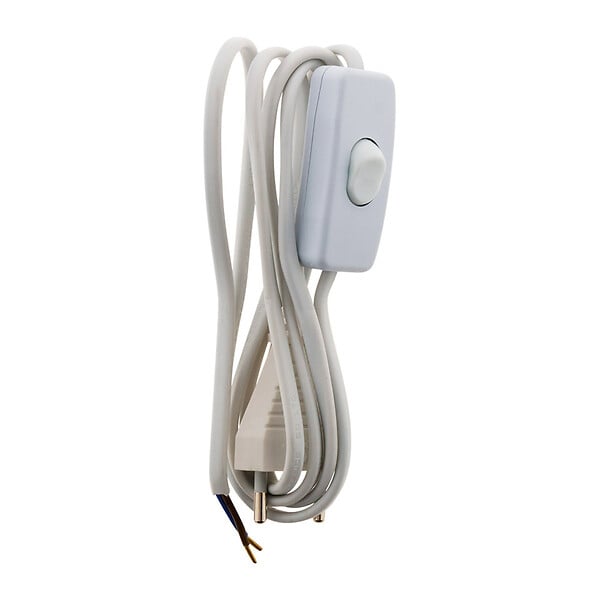 ZENITECH - Lot de 2 cordons + interrupteur luminaire 1,5m - Blanc - Zenitech - large