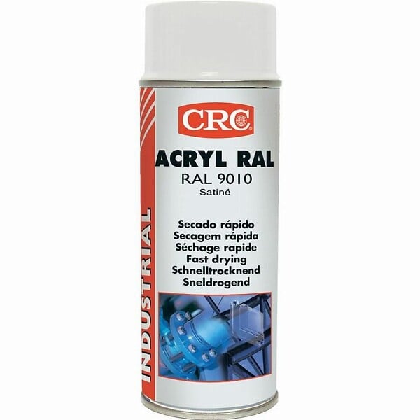 KF - Peinture acrylique CRC Aérosol - Blanc satin - 520ml/400ml - large