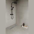 SANIVERRE - HOXY Caniveau douche à l’italienne motif en pointillé L.90 cm avec siphon anti-odeurs + filtre - vignette