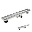 SANIVERRE - CELO Caniveau de douche 2en1 à encastrer L.90 cm, à carreler ou inox, drainage 36L/min, hauteur réglable - vignette