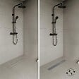 SANIVERRE - CELO Caniveau de douche 2en1 à encastrer L.90 cm, à carreler ou inox, drainage 36L/min, hauteur réglable - vignette