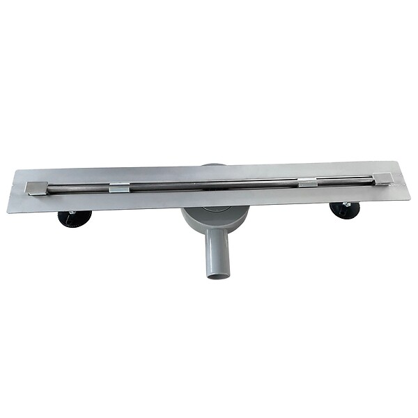 SANIVERRE - DEKI Caniveau de douche italienne slim L.60 cm acier inoxydable avec siphon 360°, drainage performant - large