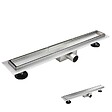 SANIVERRE - CELO Caniveau de douche 2en1 à encastrer L.110 cm, à carreler ou inox, drainage 36L/min, hauteur réglable - vignette