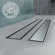 SANIVERRE - CELO Caniveau de douche 2en1 à encastrer L.110 cm, à carreler ou inox, drainage 36L/min, hauteur réglable - vignette