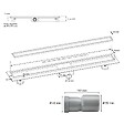 SANIVERRE - CELO Caniveau de douche 2en1 à encastrer L.110 cm, à carreler ou inox, drainage 36L/min, hauteur réglable - vignette
