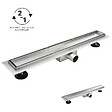 SANIVERRE - CELO Caniveau de douche 2en1 à encastrer L.110 cm, à carreler ou inox, drainage 36L/min, hauteur réglable - vignette