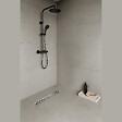 SANIVERRE - VAGO Caniveau de douche motif en vague L.60 cm acier inoxydable, siphon anti-odeurs à débit élevé - vignette