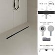 SANIVERRE - SAMY Caniveau de douche italienne compact noir L.80 cm siphon 360°, drainage 36l/min, hauteur réglable - vignette