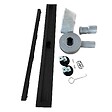 SANIVERRE - SAMY Caniveau de douche italienne compact noir L.100 cm siphon 360°, drainage 36l/min, hauteur réglable - vignette