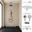 SANIVERRE - DUKA Caniveau de douche L.70 cm verre blanc inox avec siphon 360°, drainage performant - vignette
