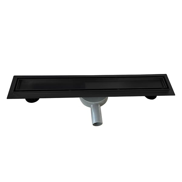 SANIVERRE - VINY Caniveau de douche 2en1 à encastrer L.50 cm, à carreler ou inox noir, drainage 36L/min, haut. réglable - large