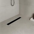 SANIVERRE - DUKA Caniveau de douche L.50 cm verre noir inox avec siphon 360°, drainage performant - vignette