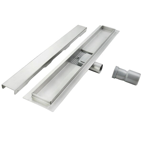SANIVERRE - DALA Caniveau de douche Italienne inox L.120 cm avec siphon anti-odeurs + filtre, drainage performant - large