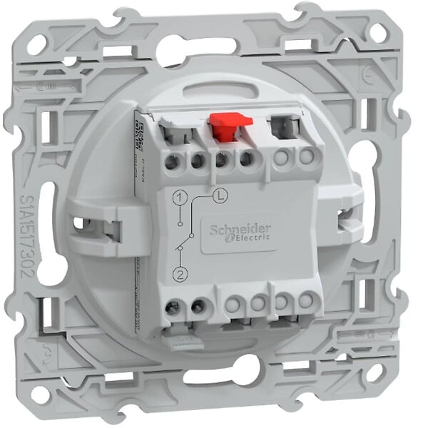 SCHNEIDER ELECTRIC - Interrupteur va-et-vient lumineux 10AX anthracite - Ovalis - Schneider - large