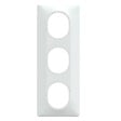 SCHNEIDER ELECTRIC - Plaque finition 3 postes Verticale entraxe 71 mm Blanc - Ovalis - Schneider - vignette
