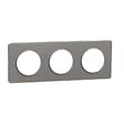 SCHNEIDER ELECTRIC - Plaque 3 postes entraxe 71mm aluminium - Odace Touch - Schneider - vignette