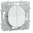 SCHNEIDER ELECTRIC - Double interrupteur va-et-vient 10A Blanc - Ovalis - Schneider - vignette