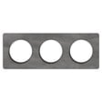 SCHNEIDER ELECTRIC - Plaque 3 postes entraxe 71mm anthracite - Odace Touch - Schneider - vignette