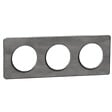 SCHNEIDER ELECTRIC - Plaque 3 postes entraxe 71mm anthracite - Odace Touch - Schneider - vignette