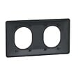 SCHNEIDER ELECTRIC - Plaque finition 2 postes horizontale anthracite entraxe 71 mm - Ovalis - Schneider - vignette
