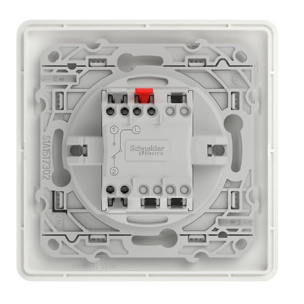 SCHNEIDER ELECTRIC - Lot 5 interrupteurs va-et-vient brochables + plaque - Blanc - Ovalis - Schneider - large