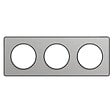 SCHNEIDER ELECTRIC - Plaque 3 postes H/V aluminium entraxe 71 mm - Odace Touch - Schneider - vignette