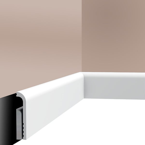 SANS - Plinthe décorative Cimaises et Plus P04 - 12x2,5x200cm (h x p x L) - moulure dé - large