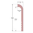 SANS - Plinthe décorative Cimaises et Plus P04 - 12x2,5x200cm (h x p x L) - moulure dé - vignette