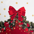 FEERIC LIGHTS & CHRISTMAS - Nappe de Fêtes en Coton Blanc imprimé Guirlande Verte et Noeud Rouge 140 x 240 cm - vignette