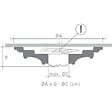 ORAC DECOR - R09 Rosace de plafond Orac Decor ø 48.5cm - moulure décorative polyuréthane Avec un tube de colle - vignette
