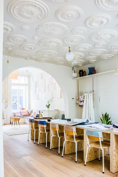 ORAC DECOR - R09 Rosace de plafond Orac Decor ø 48.5cm - moulure décorative polyuréthane Avec un tube de colle - large