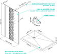 ONDEE - PACK DOUCHE - Receveur blanc 120X90cm + Paroi en 120cm + barre de fixation - vignette