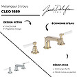 JACOB DELAFON - Mélangeur 3 trous JACOB DELAFON Cléo 1889 chrome - vignette