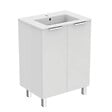 PORCHER - Meuble sous-plan + plan vasque Ulysse Porcher - 2 portes - 60cm - Blanc brillant - vignette