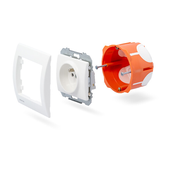 SIEMENS - SIEMENS Double Poussoir Blanc Delta IRIS - large