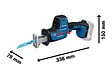 BOSCH - Scie sabre GSA 18V-24, lames S922EF, S2345X L - BOSCH - 06016A5101 - vignette