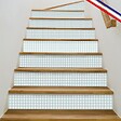 99DECO - Contremarches PVC pour escalier - Vichy Bleu - Lot de 5 - 15x100 cm - vignette