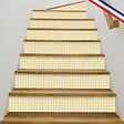 99DECO - Contremarches PVC pour escalier - Vichy Jaune - Lot de 5 - 18x100 cm - vignette