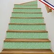 99DECO - Contremarches PVC pour escalier - floral vert - Lot de 5 (18x100 cm) - vignette