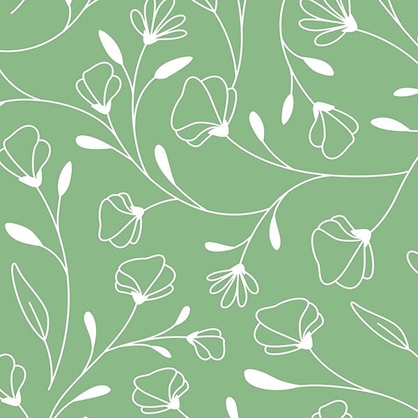 99DECO - Contremarches PVC pour escalier - floral vert - Lot de 5 (18x100 cm) - large