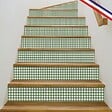 99DECO - Contremarches PVC pour escalier - Vichy Vert - Lot de 5 - 18x100 cm - vignette