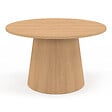 ID MARKET - Table basse ronde ANGELE 70 cm pied central bois effet hêtre - vignette
