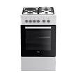 BEKO - Cuisinière Gaz 60l 4 Feux Blanc - FSS53011DW - vignette