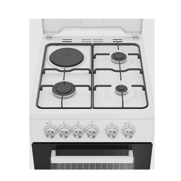 BEKO - Cuisinière Gaz 60l 4 Feux Blanc - FSS53011DW - large